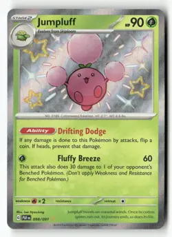 Jumpluff 098/091 Shiny Rare Paldean Fates Pokemon Holo Near Mint - Image 1