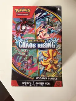 Pokemon TCG Mega Evolution: Chaos Rising Booster Bundle – Sealed–6 Booster Packs - Image 1