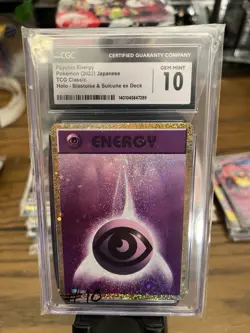 2023 Pokemon Japanese Classic Blastoise & Suicune Deck Psychic Energy CGC 10 - Image 1
