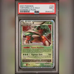 Pokemon TCG Torterra LV.X holo 122/130 Diamond & Pearl 2007 MINT PSA 9 - Image 1