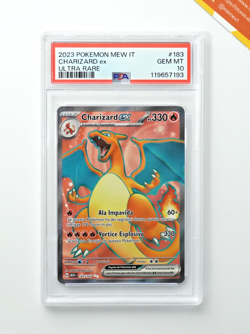 Pokemon PSA 10 Charizard Ex #183 Full Art 151 2023 Italiano - Image 1
