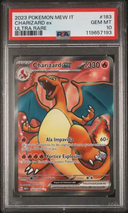 Pokemon PSA 10 Charizard Ex #183 Full Art 151 2023 Italiano - Image 2