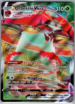 Orbeetle VMAX 021/185 SWSH04: Vivid Voltage - Pokemon Card - NM - Image 1