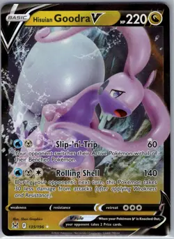 Hisuian Goodra V 135/196 SWSH11: Lost Origin - Pokemon Card - NM - Image 1