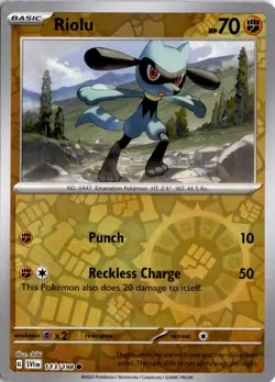 Riolu - 113/198 Reverse Holo SV01: Scarlet & Violet Base Set Pokemon Card TCG - Image 1