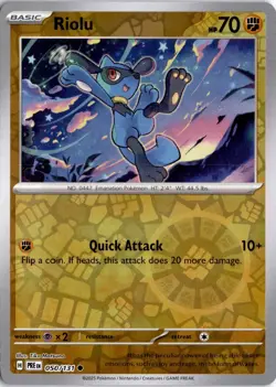 Riolu 050/131 Reverse Holo SV: Prismatic Evolutions Pokemon Card TCG - Image 1