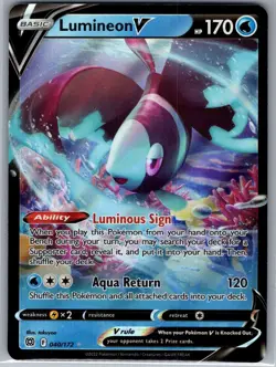 Lumineon V 040/172 SWSH09: Brilliant Stars - Pokemon Card - NM - Image 1