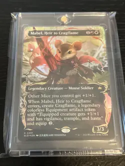 Mabel, Heir to Cragflame (Borderless) (Raised Foil) 351 MTG: Bloomburrow NM - Image 1