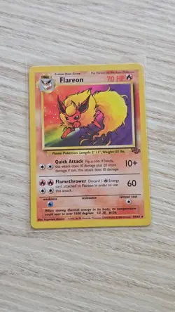 Flareon Non Holo Rare 19/64 Jungle Set Unlimited Pokemon Card LP- - Image 1