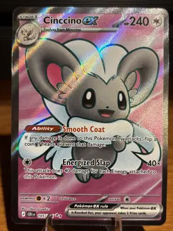 Pokemon Chaos Rising TCG Cinccino ex 105/086 Ultra Rare Full Art Holo EN - Image 1