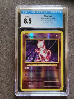 Pokemon Mewtwo XY Evolutions Reverse Holo Rare #51 CGC 8.5 - Image 1