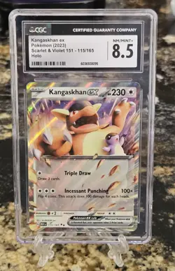 Pokemon Scarlet & Violet 151 Kangaskhan ex Holo 190/165 Sv CGC 8.5 Ultra Rare - Image 1
