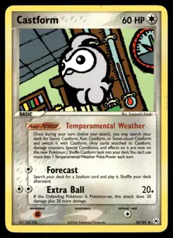 CASTFORM - 30/101 Uncommon Hidden Legends Pokemon LP - Image 1