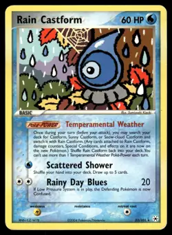 RAIN CASTFORM - 23/101 Rare Hidden Legends Pokemon LP - Image 1