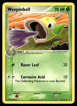 WEEPINBELL - 51/112 Uncommon FireRed & LeafGreen Pokemon LP - Image 1