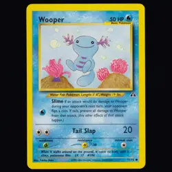 Wooper 71/75 Neo Discovery Common Pokemon TCG NM - Image 1