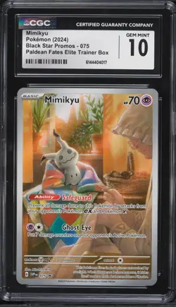2024 Pokemon Paldean Fates ETB Mimikyu #075 CGC 10 - Image 1