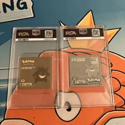 PSA 8 Lot - 1999 POKEMON STICKERS SERIES 1 RARE GOLD STICKERS GENGAR G02 & 94 - Image 4