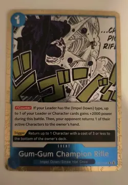 ONE PIECE TCG GUM-GUM CHAMPION RIFLE Memorial Collection EB01-028 Rare - Image 1