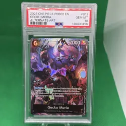 2025 ONE PIECE PRB02-PREMIUM BOOSTER ALTERNATE ART #013 GECKO MORIA PSA 10 - Image 1