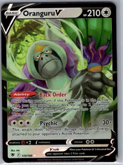 Oranguru V 133/189 SWSH10: Astral Radiance - Pokemon Card - NM - Image 1