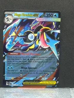 Mega Greninja ex 022/086 Double Rare ME04: Chaos Rising Pokemon Holo Near Mint - Image 1