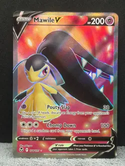 Mawile V 178/195 Ultra Rare Silver Tempest Pokemon Holo Near Mint - Image 1