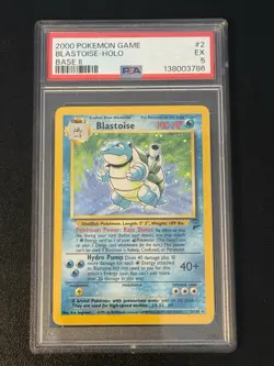 Blastoise 2/130 Pokemon Base Set 2 PSA 5 - Image 1