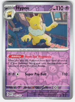 HYPNO 097/165 UNCOMMON 151 POKEMON REVERSE HOLO NM/M - Image 1