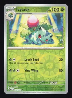 Ivysaur 002/165 Reverse Holo 151 Pokemon Near Mint - Image 1