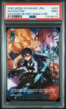 PSA 9 WEISS SCHWARZ JAPANESE #097 ALICIZATION SAO/S100-SECRET SIGNATURE - Image 1