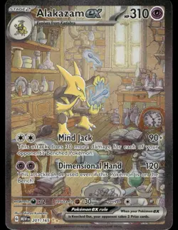Pokemon Cards Alakazam ex 201/165 151 Special Illustration Rare NM *4 - Image 1