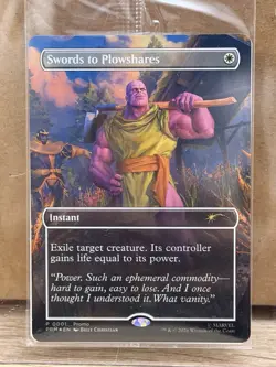 MTG/Marvel - Swords to Plowshares NM SEALED PSA May Magazine Promo Card Thanos - Image 1