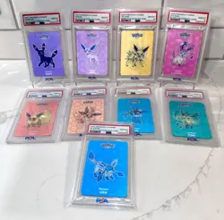 2023 POKEMON X FUNISM EEVEE EVOLUTION MINI FIGURE CARD PSA 10 SEQUENTIAL SET - Image 1