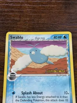 Swablu Delta Species Reverse Holo Stamped Card 65/101 Dragon Frontiers - Image 2
