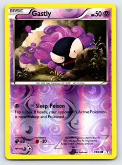 Gastly 33/83 Common Generations Pokemon Reverse Holo Lightly Played - Image 1