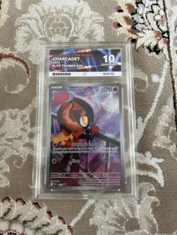 Pokemon TCG Phantasmal Flames ETB Promo Charcadet 022 ACE 10 Perfect Subgrades - Image 1