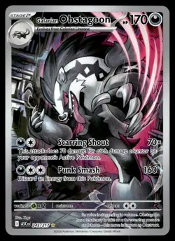 Galarian Obstagoon 245/217 Illustration Rare Ascended Heroes Pokemon - Image 1