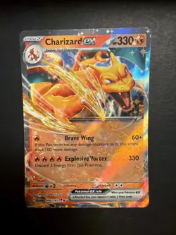 Pokemon TCG Scarlet & Violet Charizard EX 006/165 Holo Double Rare NM Condition - Image 1