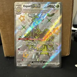 Espathra ex Full Art Paldean Fates 214/091 Near mint Pokemon ships fast - Image 1