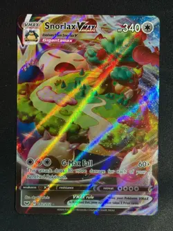 Snorlax VMAX 142/202 Holo VMAX Rare Sword & Shield Pokemon Near Mint - Image 1