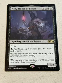 mtg Vilis Broker of Blood, demon from Core Set 2021, slight play - Image 1