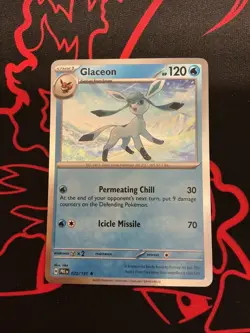 Glaceon 025/131 Holo Rare Prismatic Evolutions Pokemon Holo Lightly Played - Image 1