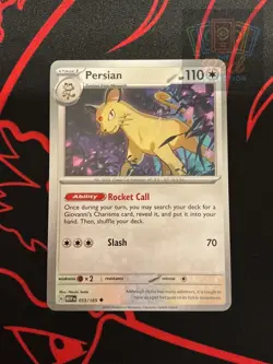 Persian 053/165 Uncommon 151 Pokemon Lightly Played - Image 1