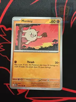 Mankey 056/165 Common 151 Pokemon Lightly Played - Image 1