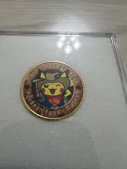Pokemon Fossil Museum Japanese Exclusive Collectors Pikachu Coin - Image 3