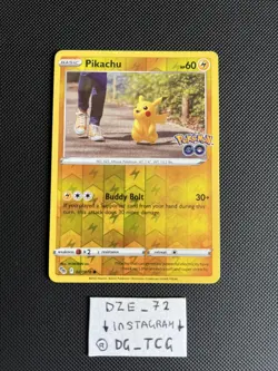 Pokemon Go - Pikachu - 027/078 - Reverse Holo - NM/M - Image 1