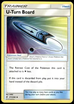 U-Turn Board 211/236 Unified Minds Uncommon LP Pokemon 2019 - Image 1