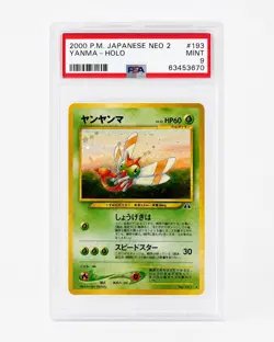 Pokemon Yanma No. 193 Holo - Japanese Neo 2 2000 TCG PSA 9 Mint Vintage - Image 1