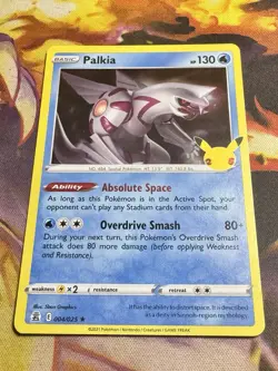 Pokemon TCG Palkia 004/025 HOLO Rare 25th Anniversary 2021 CELEBRATIONS NM/MINT - Image 3